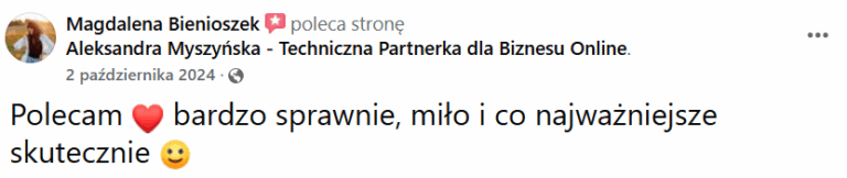 opinia o współpracy