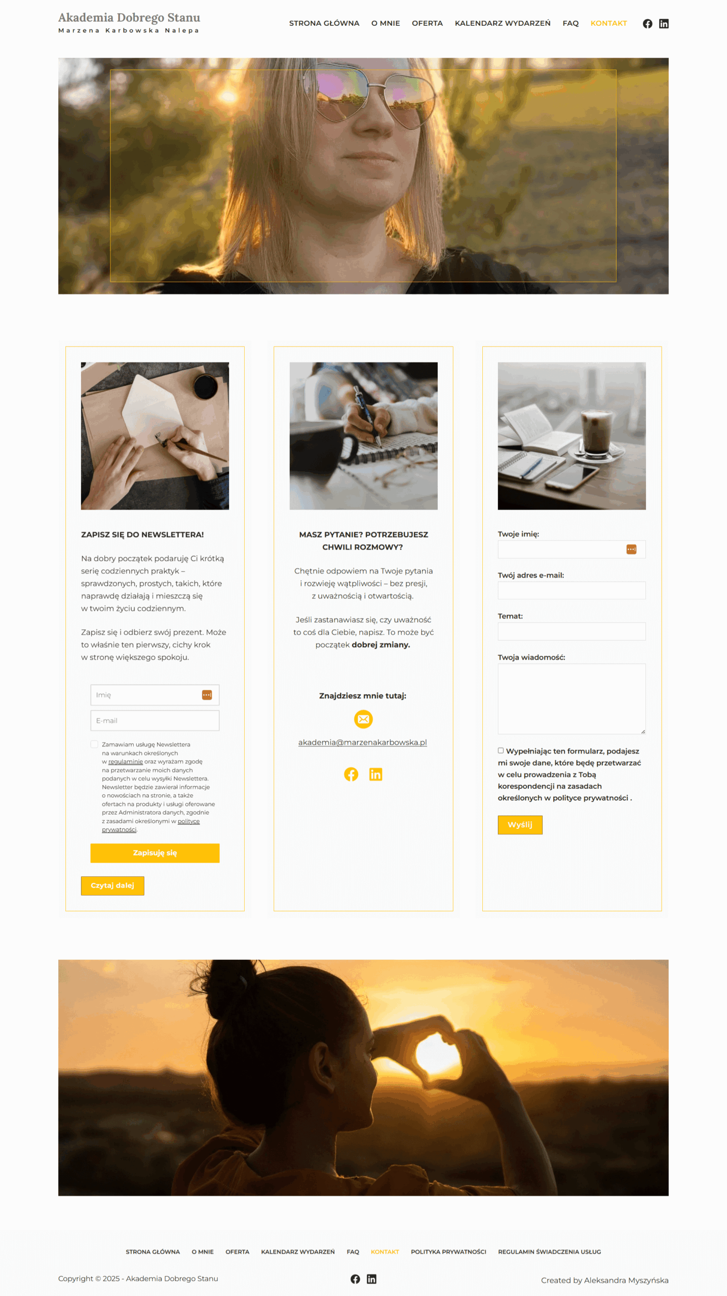 strona kontakt z formularzami