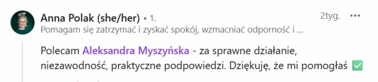 opinia o współpracy
