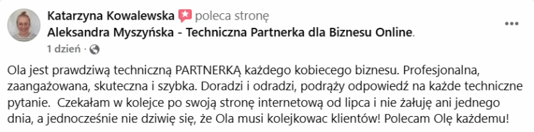 pozytywna opinia o współpracy