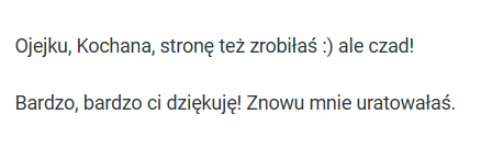 słowa zadowolonej Klientki
