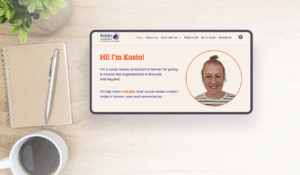 Strona wizytówka dla trenerki i konsultantki social media.