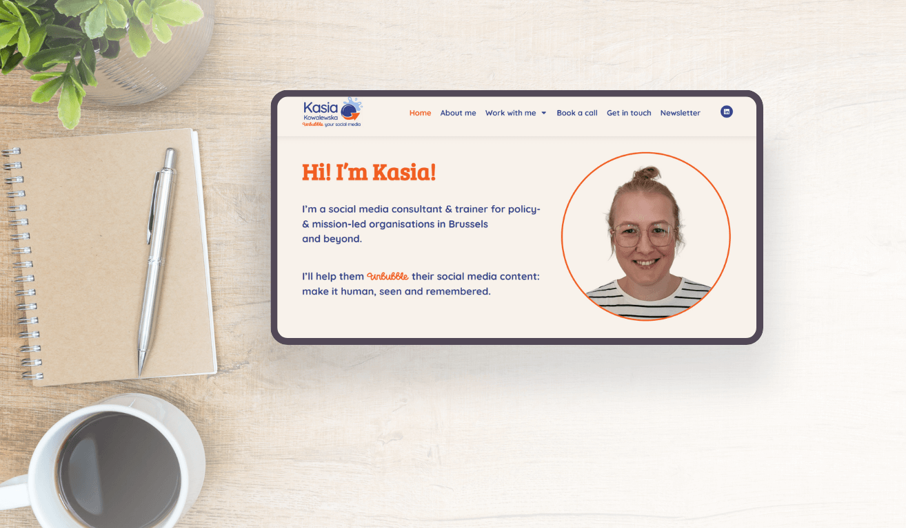 Strona wizytówka dla trenerki i konsultantki social media.