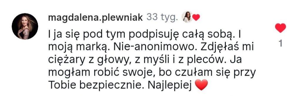 Aleksandra Myszyńska opinia o współpracy
