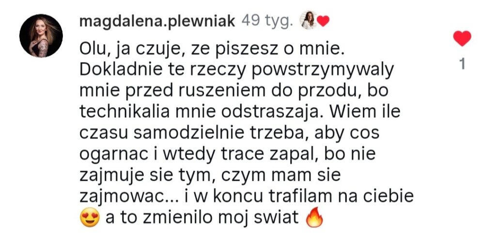 Aleksandra Myszyńska opinia o współpracy
