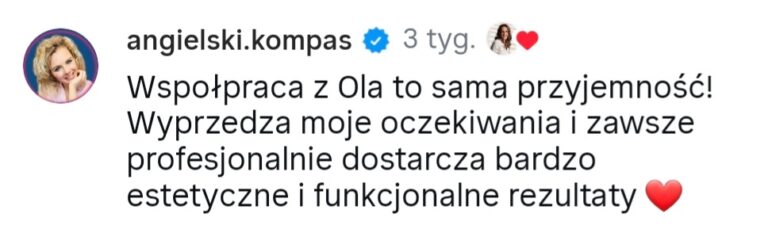 Aleksandra Myszyńska opinia o współpracy