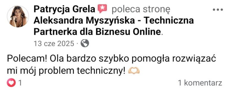 Aleksandra Myszyńska opinia o współpracy