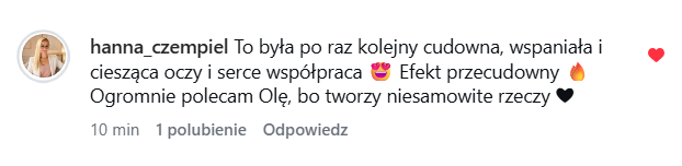 słowa zadowolonej Klientki