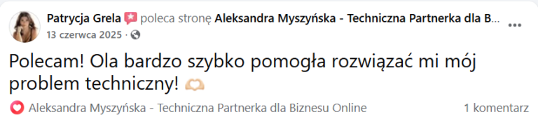 Aleksandra Myszyńska opinia o współpracy