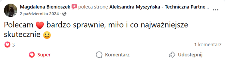Aleksandra Myszyńska opinia o współpracy